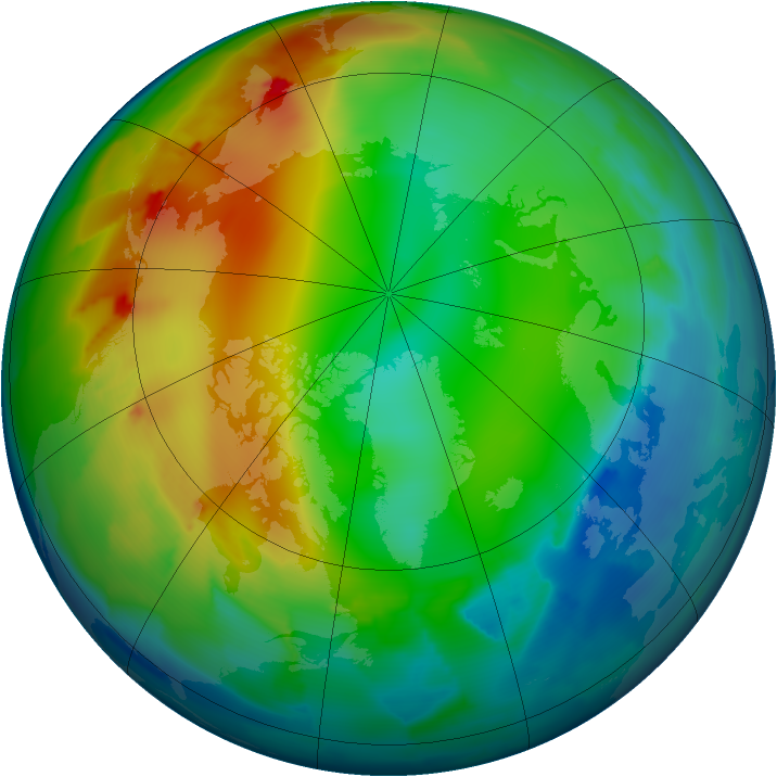 Arctic ozone map for 26 December 2011